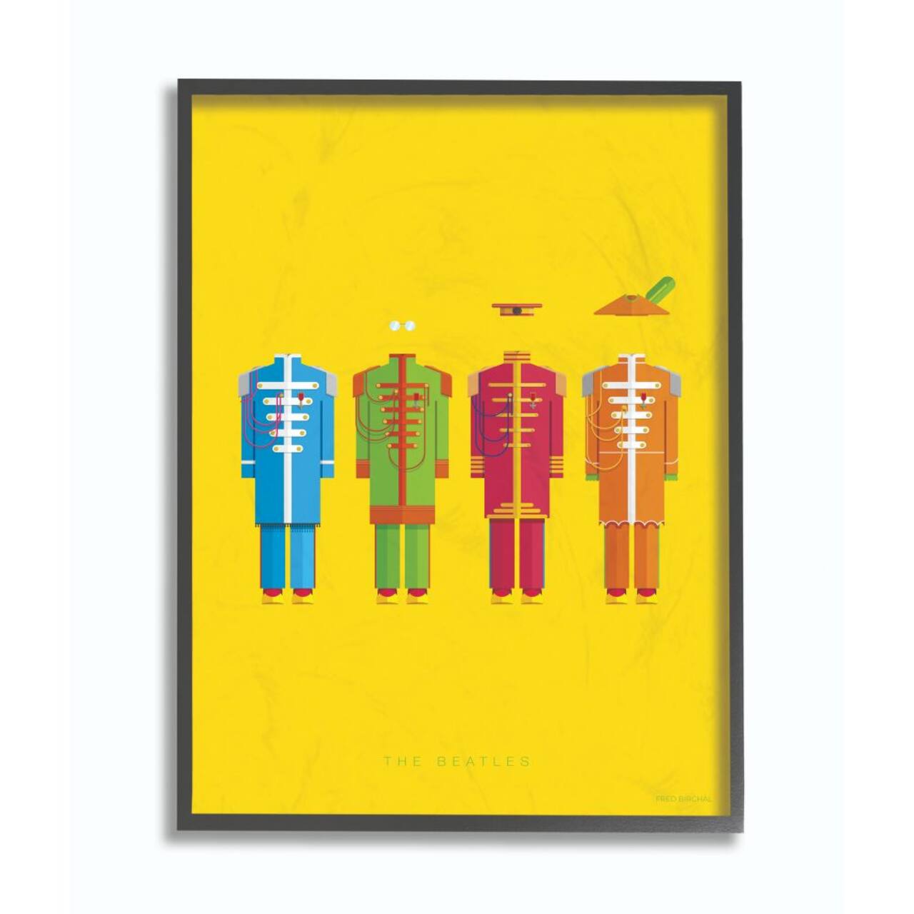 Stupell Industries The Beatles Sgt. Peppers Minimalist Illustration Black Framed Wall Art